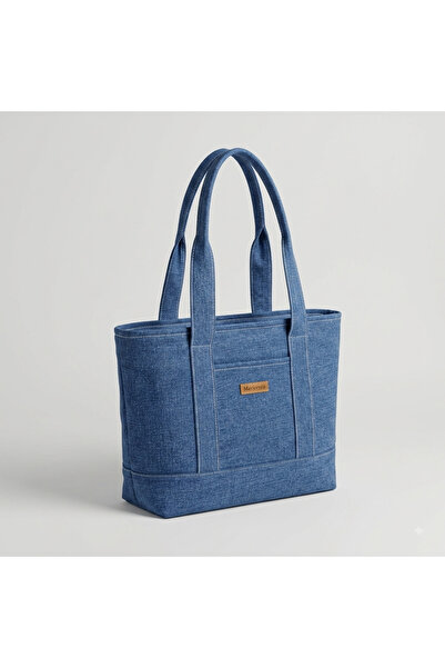MAVİCENZA El Yapımı Premium Denim Kadın Omuz Çantası - Tasarım Kot Tote Çanta
