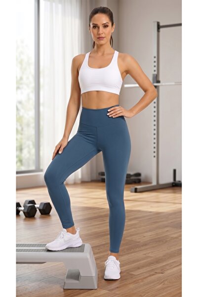 Kadın Yüksek Bel Toparlayıcı Spor Tayt – Fitness, Pilates ve Günlük Kullanım