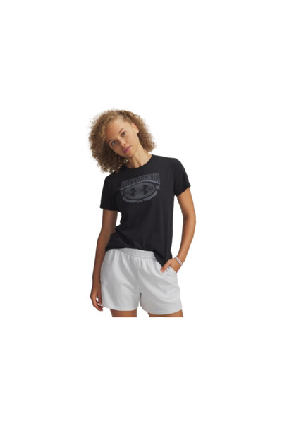 Under Armour Ua W Varsity Ss 6010592-001 Black T-Shirt