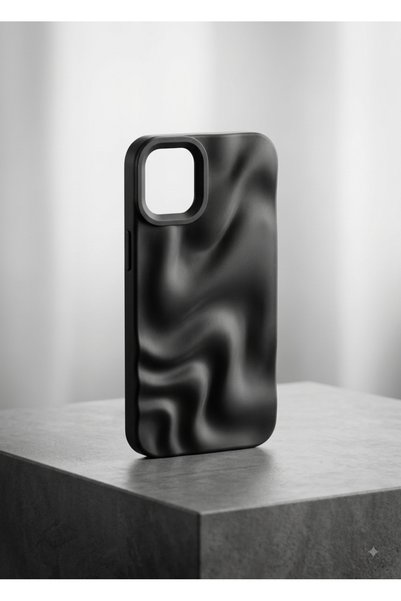 Turkuaz Store iPhone 11 Compatible Case. Embossed Wave Design Shock-Absorbing...