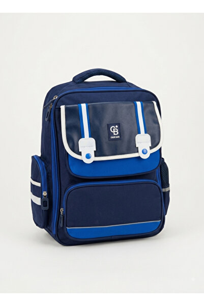 tiny wood Boy's Navy Blue School Bag Orthopedic Backpack