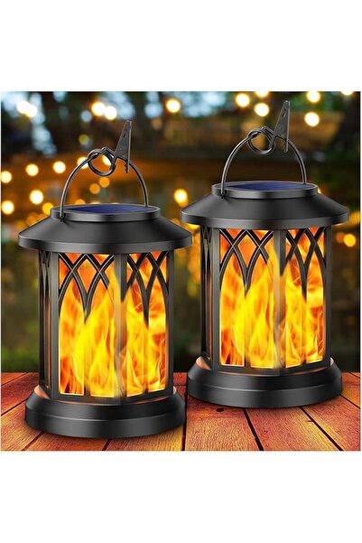 Generic KOOPER Solar Lights Outdoor Garden, 2 Pack Hanging Solar Lanterns wit...