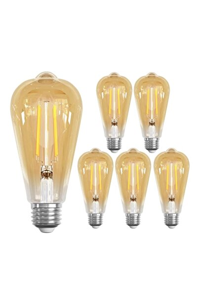 Generic E27 Vintage Light Bulbs, 6W ST64 Edison Screw Bulb 60W Equivalent, 63...
