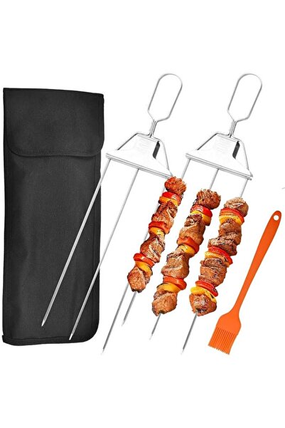 Generic Tazweeq Skewer Stick for Barbecue, 14'' 3-way Grill Skewer in Metal, ...