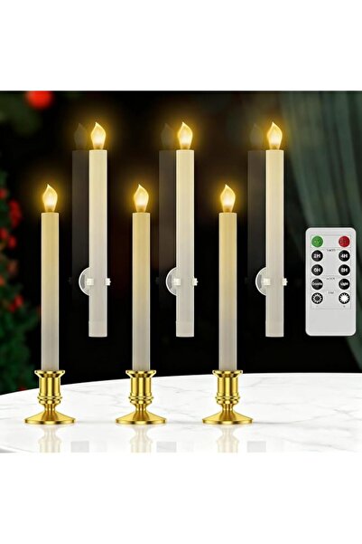 Generic Angju Christmas Window Candles, 6 Pcs Battery Operated Flameless Tape...