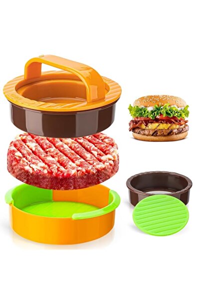 Generic PINKE Burger Press Patty Maker, Upgraded 3 in 1 Nonstick Hamburger Pa...