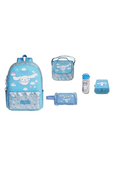 WİGGLE Cinnamoroll Patterned Blue School Bag (5 Pieces)
