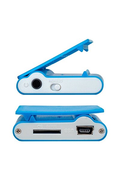 Powermaster Şarjlı Klipsli Mini MP3 Player Micro SD TF Kart Destekli Sporcu M...
