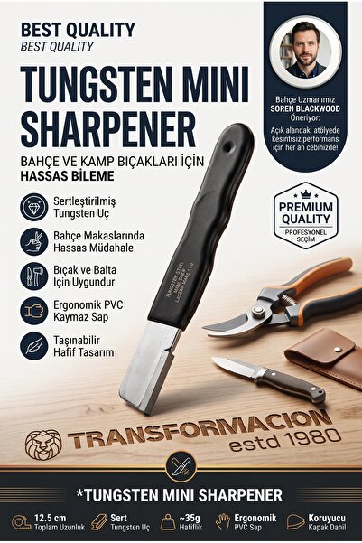 Transformacion Tungsten Çelik Mini Makas Bileme Aleti Ergonomik PVC Saplı Taş...