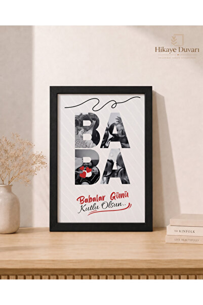 Kişiye Özel | Babalar Günü / Doğum Günü Yazı Temalı Tablo/Poster | Çerçeveli Hediye