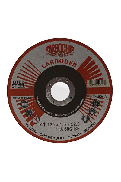 OEM Steel cutting disc, Carbochim 11ABACH1TRS, 125 x 22.2 x 1.5 mm