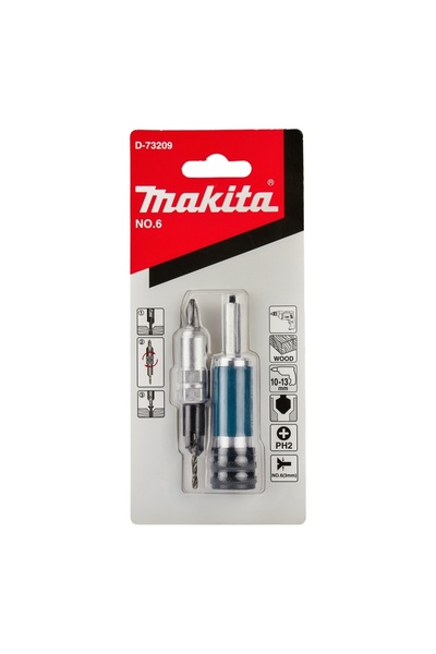 OEM Set 3 accesorii pentru gaurire lemn, Makita D-73209, 2.4 mm