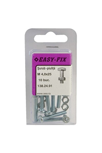 OEM Винт с полуобла глава, кръстат шлиц, с гайка, Easy-Fix, стомана, поцинков...