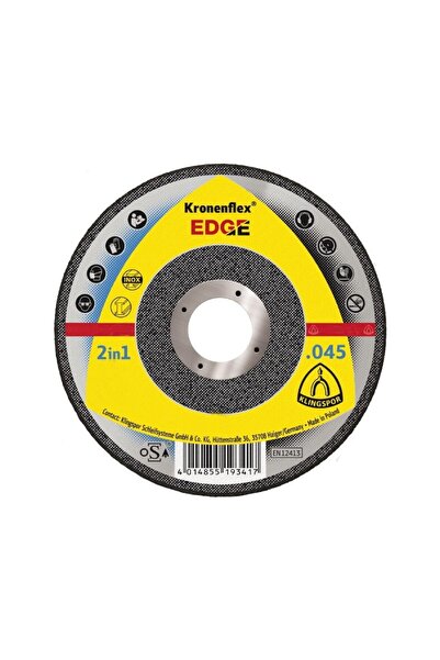 OEM Disc abraziv inox/oțel, Klingspor Kronenflex Edge 2 în 1, 125 x 22.23 x 1...