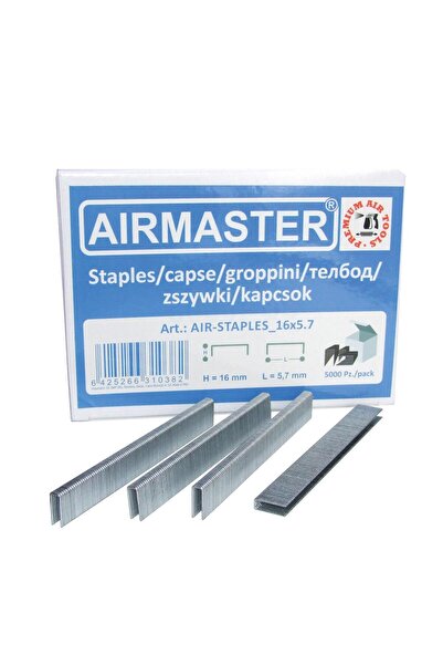 OEM Συρραπτικά Airmaster 18126, 16 χιλιοστά, σετ 5000 τεμαχίων
