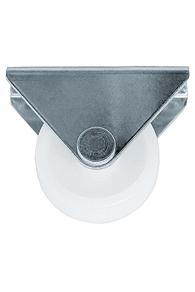OEM Furniture castor, unidirectional, non-locking, plastic, white, with plate...