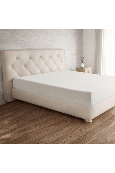OEM Mattress cover, Caressa Jersey, 90 x 200 cm, Cotton, white