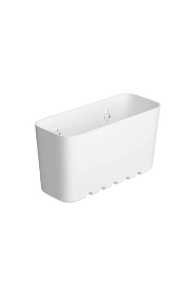 OEM Etajera baie din plastic S42011, montaj ventuze, finisaj alb, un raft, 20...