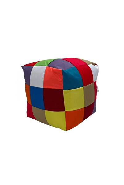 OEM Taburet Cub, fix, patrat, material textil impermeabil, multicolor, 40 x 4...