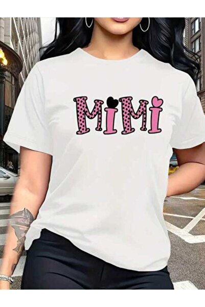 k222 تي شيرت MIMI بطباعة حروف وقلوب، عصري وقابل للتنفس، مناسب للعائلة والسفر ...