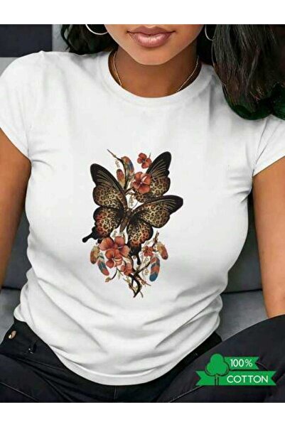 29CUN Fashion Letter Anime Print Women'S Round Neck T-Shirt, Easy Design, Com...