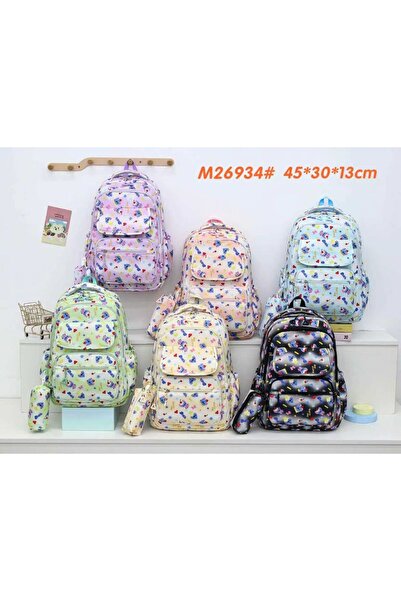 Generic School Backpack with Pencil Design 45X30X13 cm