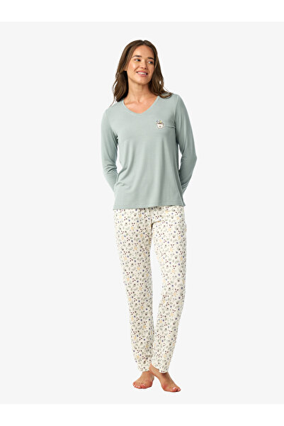 Blackspade Kadın Pijama Takımı 52216 - Yeşil