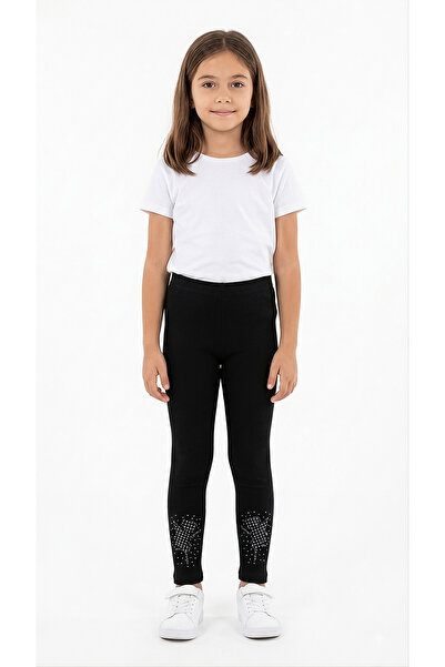LOVETTI Black Girls' Ballerina Printed Summer Tights