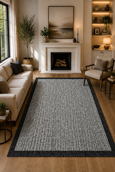 DECOVİST HOME Kaymaz Taban Makinede Yıkanabilir Leke Tutmaz Salon Halısı – Ko...
