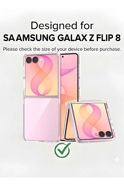 BORTONY Samsung Galaxy Z Flip 8 Clear Case Anti-Scratches Protective Cover For Z Flip 8 Hard PC Back with Drop & Yellowing Resistance Ultra-Thin Case Samsung Z Flip 8