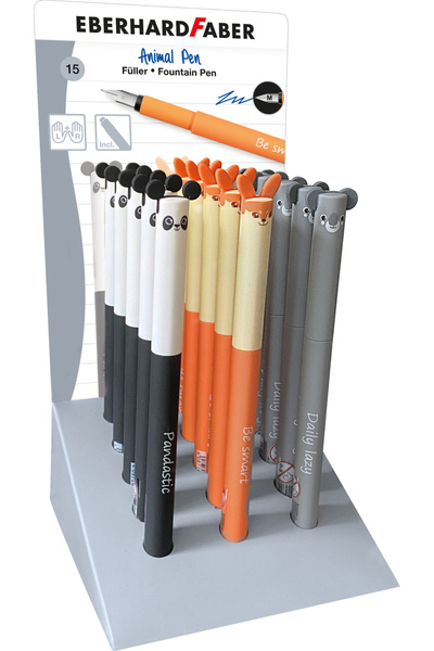 MC Micostore Display 15 stilouri animal culori asortate eberhard faber