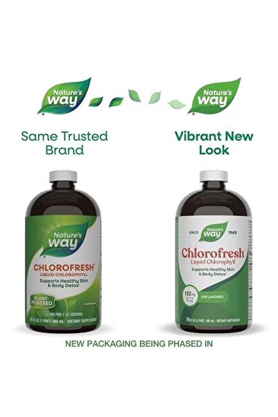Nature's Way مزيل عرق سائل كلوروفريش، بدون نكهة، 480 مل، قد يختلف التغليف