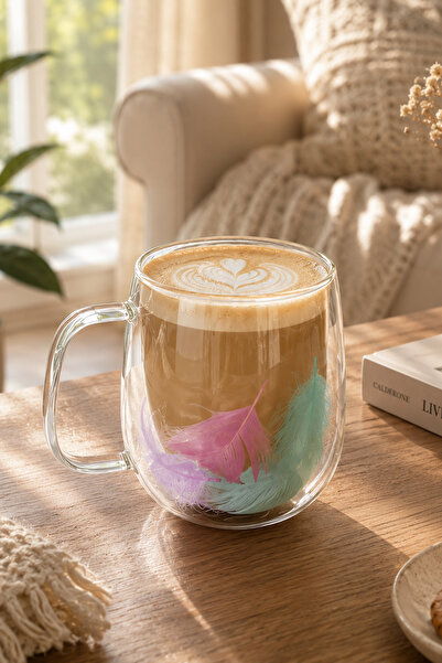 Porsima Double Feather Double Wall Mug 250 ml
