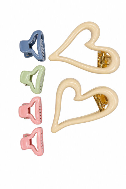 Jack Ferrero Heart-Shaped and Colorful Hairpin Buckle Set 6 Pieces - Stylish ...