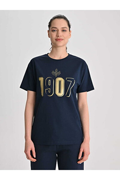 Fenerbahçe Lacivert Trend 1907 Kadın Oversize Tshirt
