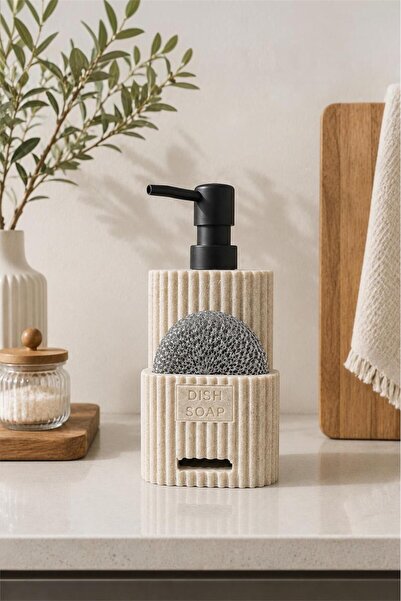 GLAMZE Krem Polyresin Sıvı Sabunluk