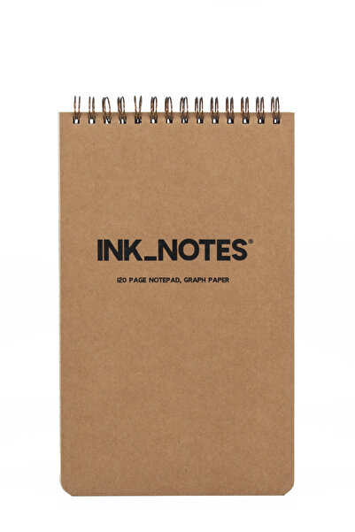 Hard Cover Notepad No. II - 120 Sayfa Kareli - Spiralli Bloknot - 13 x 21 cm - 90 gsm