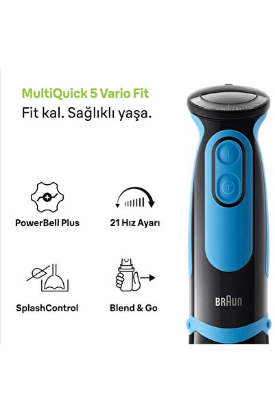 Braun Multiquick 5 MQ5252BK STGO2 El Blender Seti