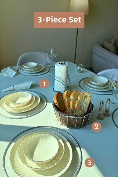 Edora Home Set of 3 Matte Silver 6-Piece Supla Oval Swan Napkin Holder Corner...