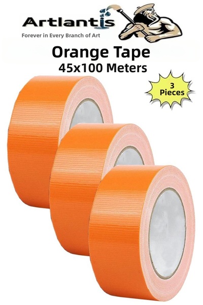 Artlantis Bandă adezivă portocalie 100 metri 3 bucăți 45 mm x 100 metri Bandă...