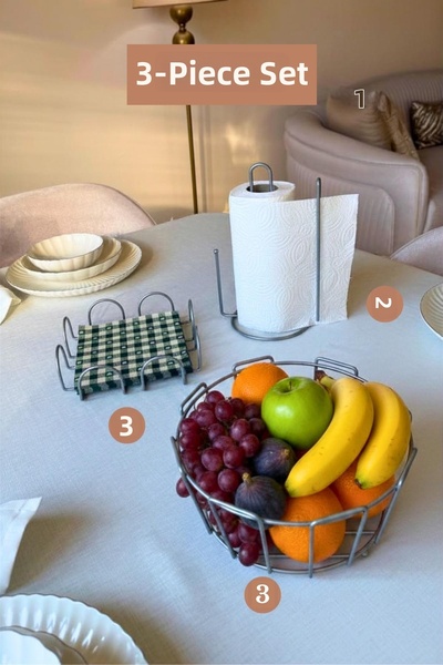 Edora Home Σετ 3 τεμαχίων Ματ ασημί τετράγωνη θήκη χαρτοπετσέτας, όρθια θήκη ...