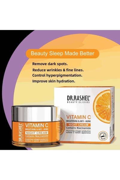 DR.RASHEL Vitamin C Brightening and Anti-Aging Night Cream - 50g