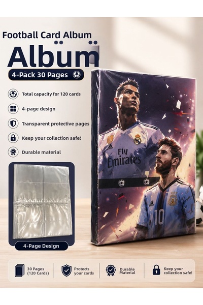 CANTEX TECH Football Player Cards Collection Game Card Album 120 Card Holders...