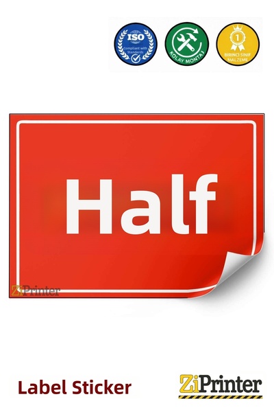 ZiPrinter Half Isg Warning Sign Sticker 50X70 cm