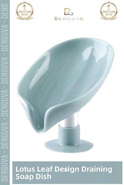 Denguva # Soap Dish with Suction Cup Silicone Bathroom Kitchen Sink Self-Drai...