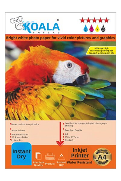kp koala papers Premium Glossy Double-Sided Double Side A4 Photo Paper 260 Gr...