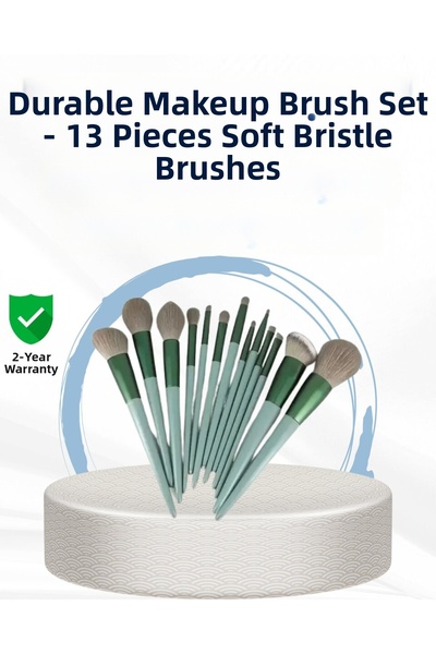 Generic Brand Professional 13-Piece Makeup Brush Set with Fiber Bristles - Yf...