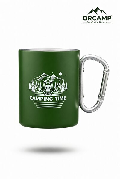 Alıç Orcamp Camping Cup with Carabiner Stainless Steel Camping Cup Lightweigh...
