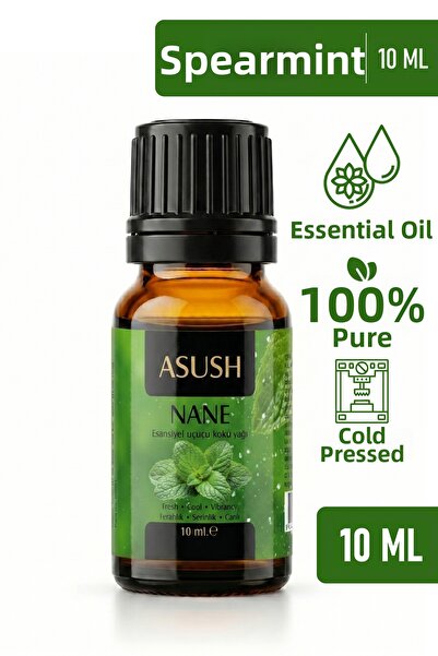 ASUSH زيت النعناع العطري 10 مل - رائحة نباتية منعشة وحادة وعطرية