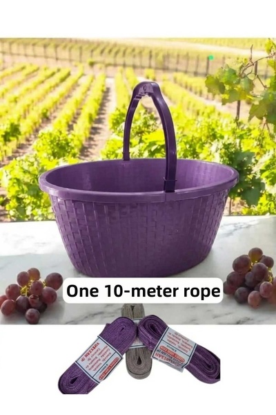 ÇEÇEN HOME Plastic Transport Basket Fruit Basket Balcony-Grocery Basket (40 X...